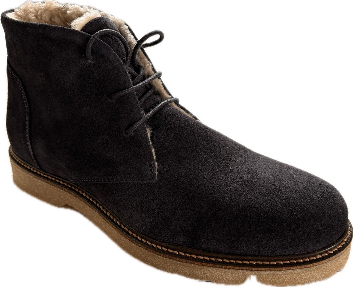 Vagaman Mens Laurio Navy Suede Boot