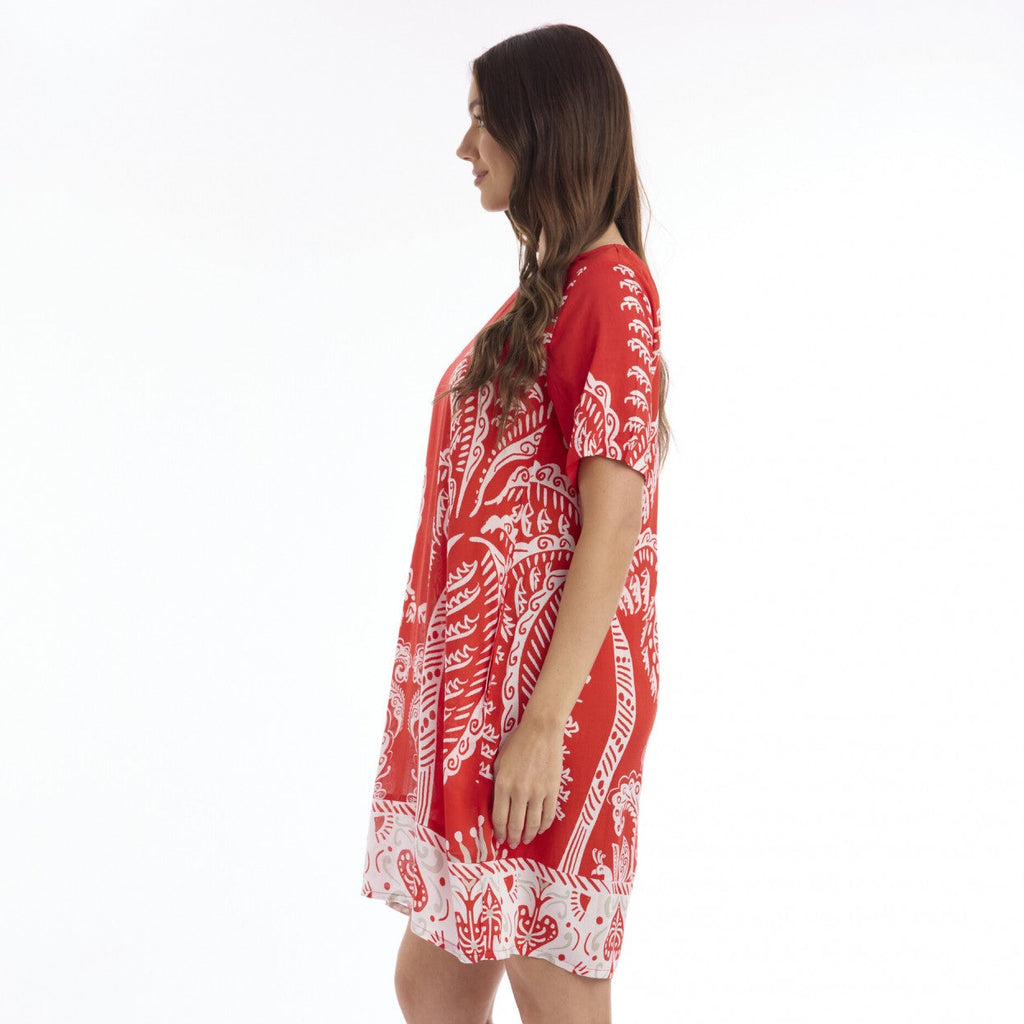 Orientique Escape Dress Pleat Back