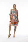 Orientique Printed Contemporary Dress 40199 Ponta Verde