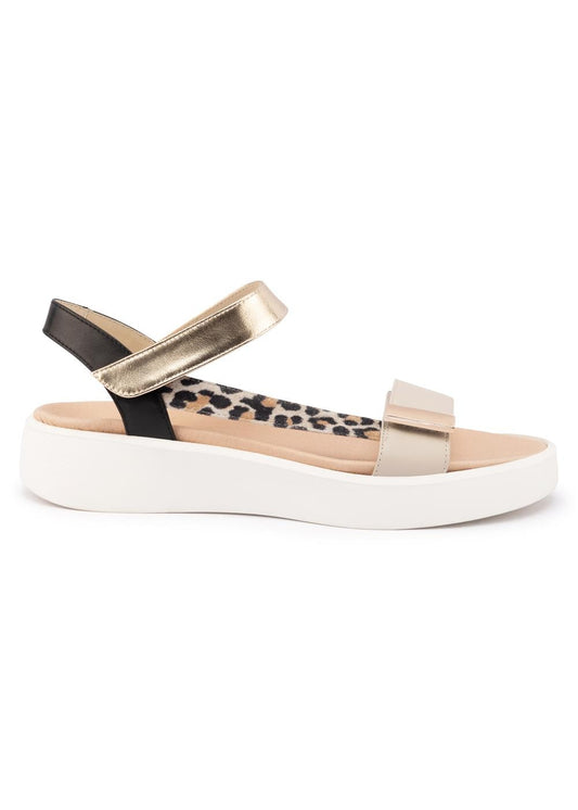 Klouds Ivory XW Metallic Leopard Combo Sandal