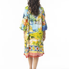 Orientique Frill Sleeved Tassel Dress