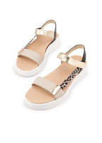 Klouds Ivory XW Metallic Leopard Combo Sandal