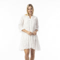 Orientique Essentials Broderie Frill Hem and Sleeves Dress