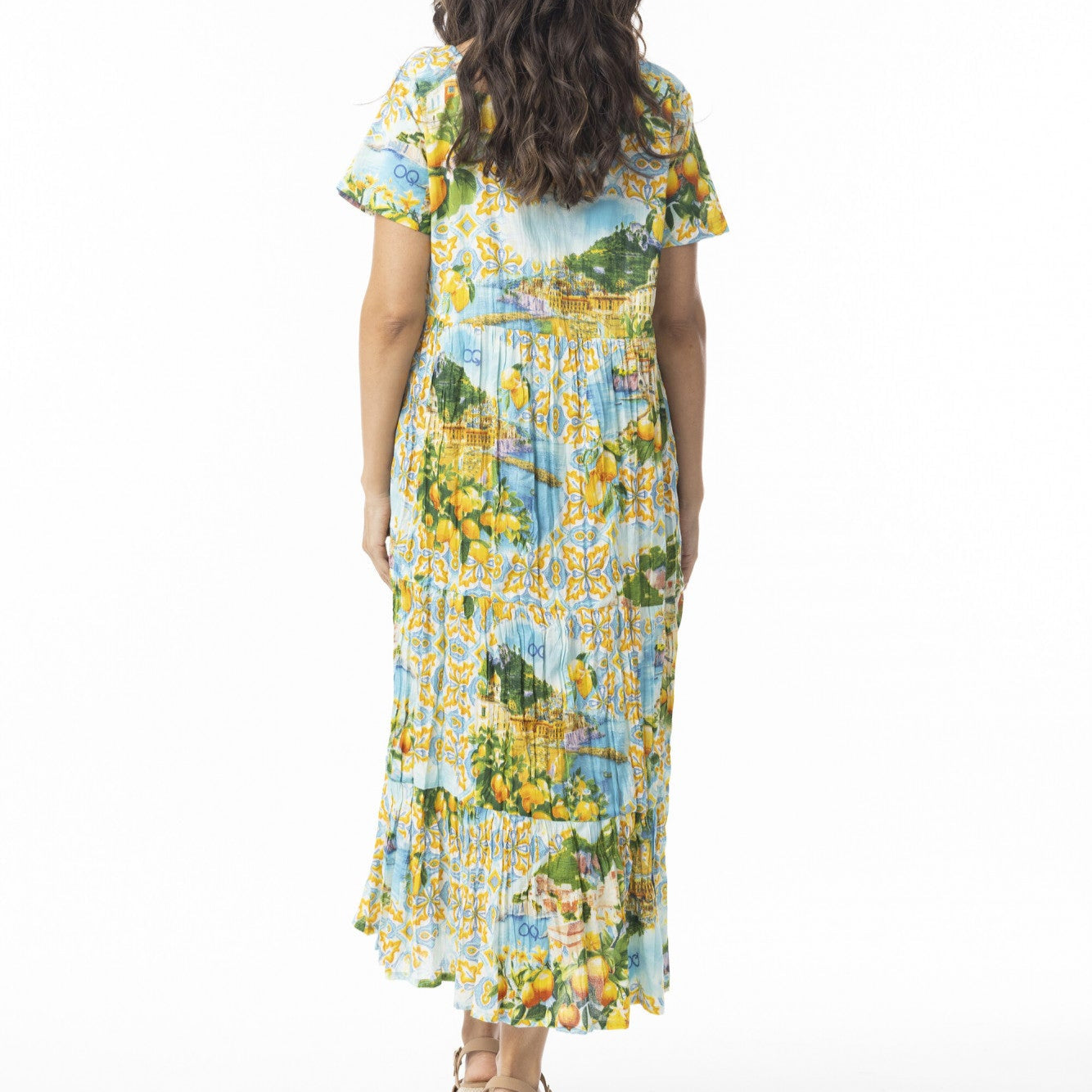 Orientique Amalfi Dress Layers Square Neckline