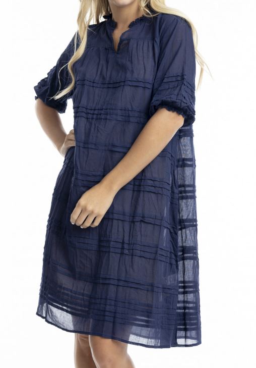 Orientique Essentials Cotton Gauze Pleated Dress