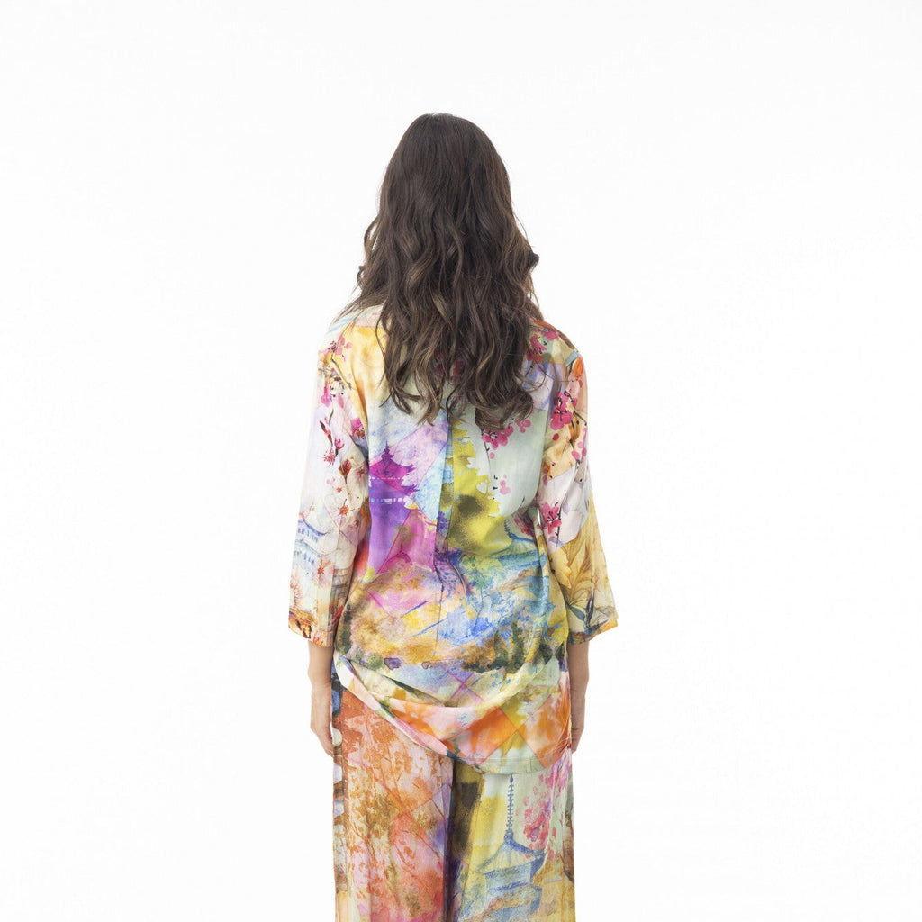 Orientique Digital Print Collared Shirt