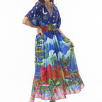 Orientique Arabian Nights Shirred Waist Dress