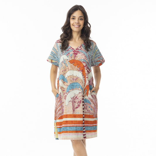 Orientique Ponta Verde Dress Reversible Short Sleeve