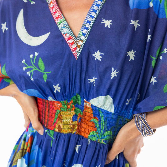 Orientique Arabian Nights Shirred Waist Dress