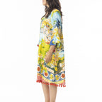 Orientique Frill Sleeved Tassel Dress