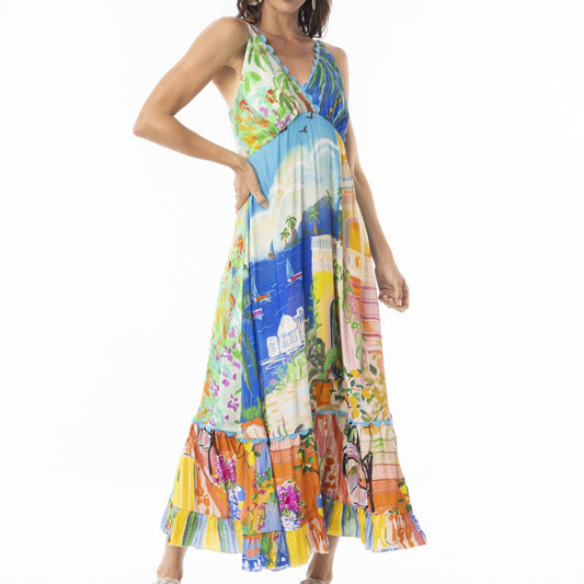 Orientique Escape Strappy Maxi Dress