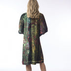 Orientique Digital Dress Crew Neck Vintage Print