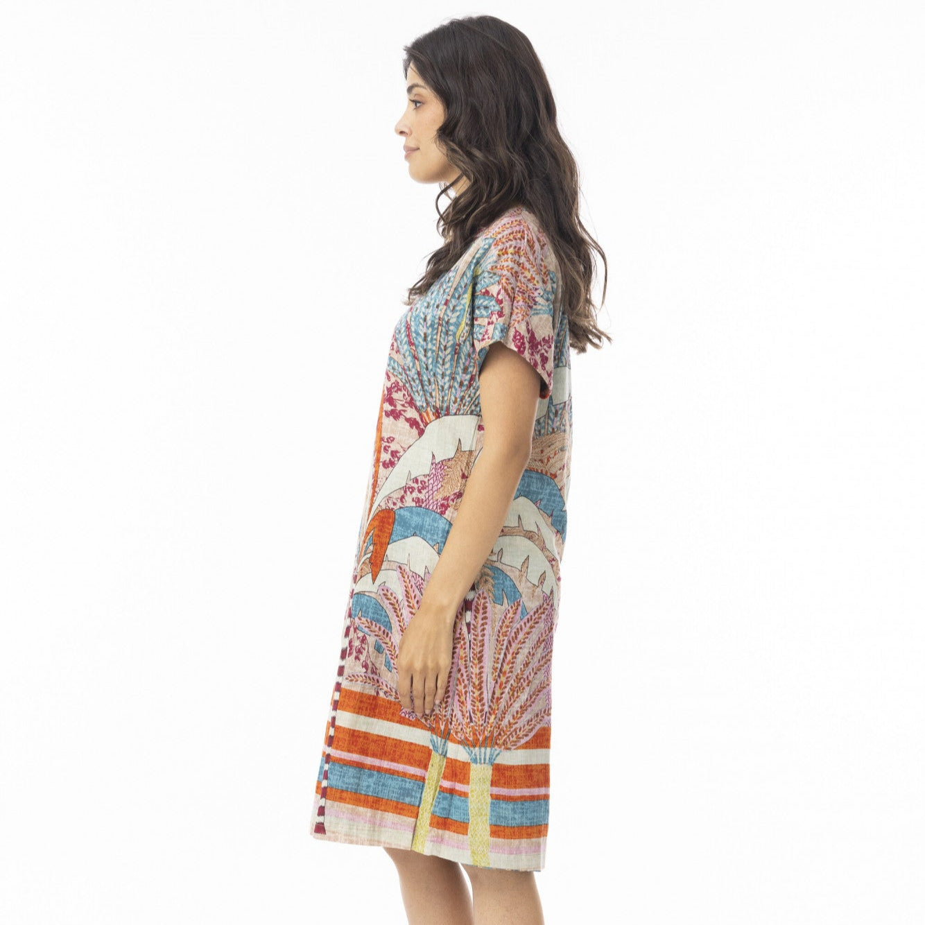 Orientique Ponta Verde Dress Reversible Short Sleeve