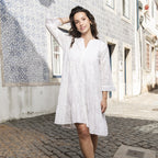 Orientique Essentials Broderie Frill Hem and Sleeves Dress