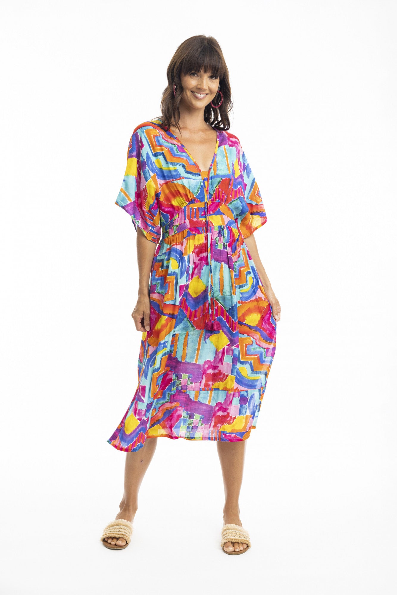 Orientique Frida Midi Tie Dress