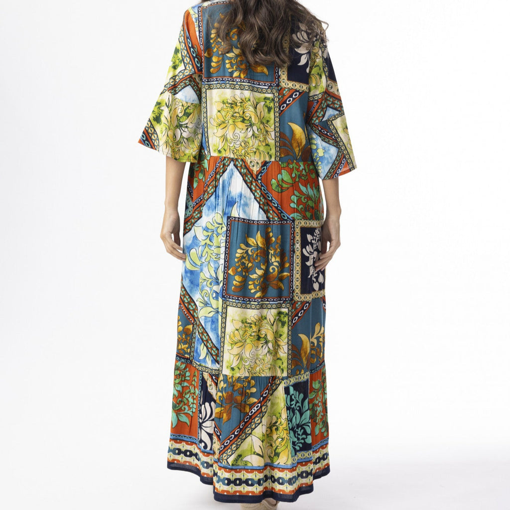 Orientique Ipanema Midi Frill Hem Peak Dress