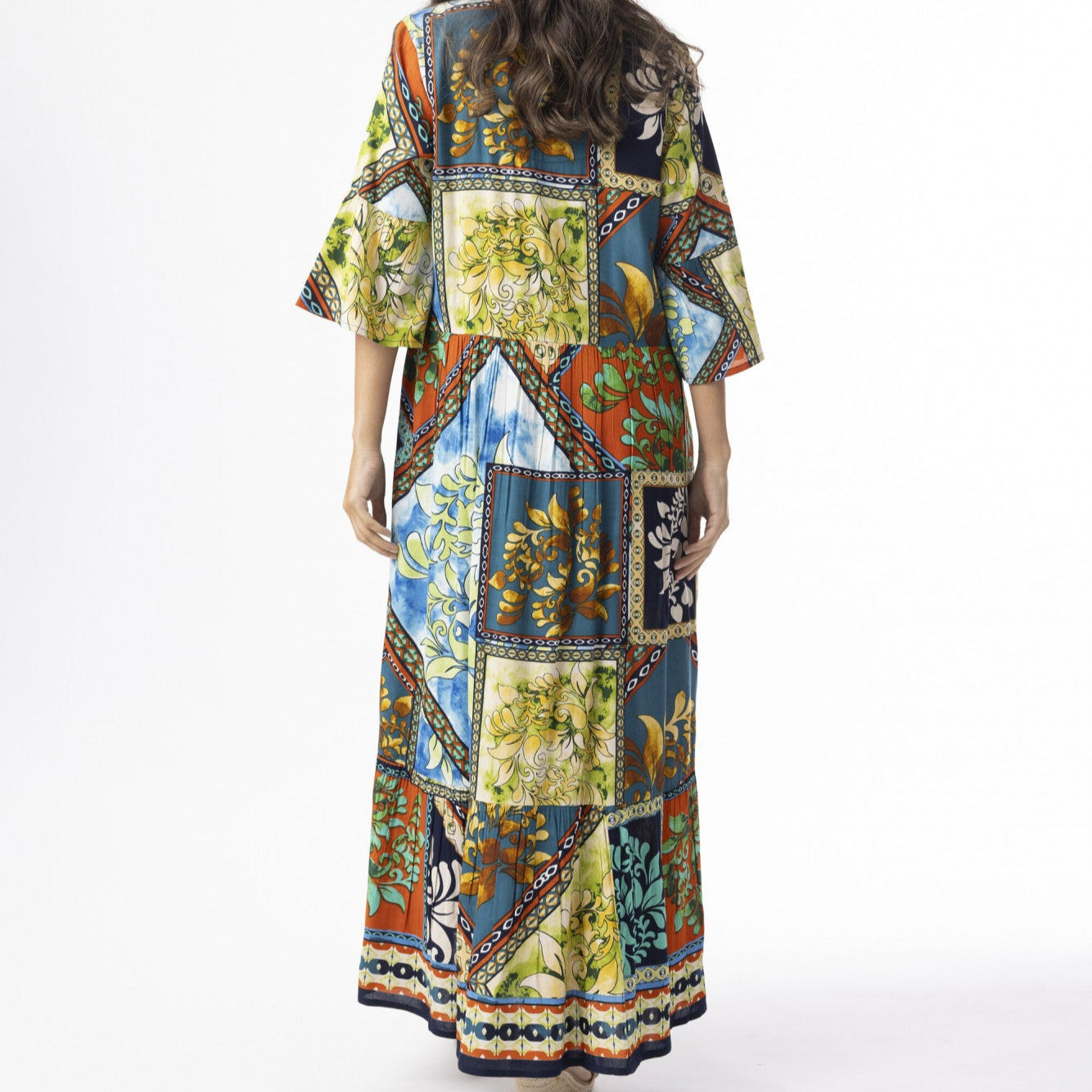 Orientique Ipanema Midi Frill Hem Peak Dress