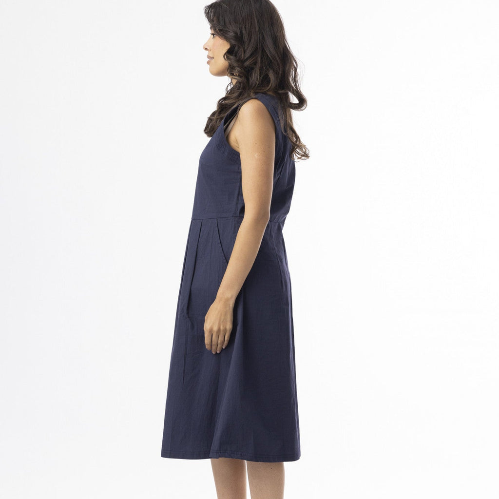Orientique Sleeveless Pleated Bangalene Dress
