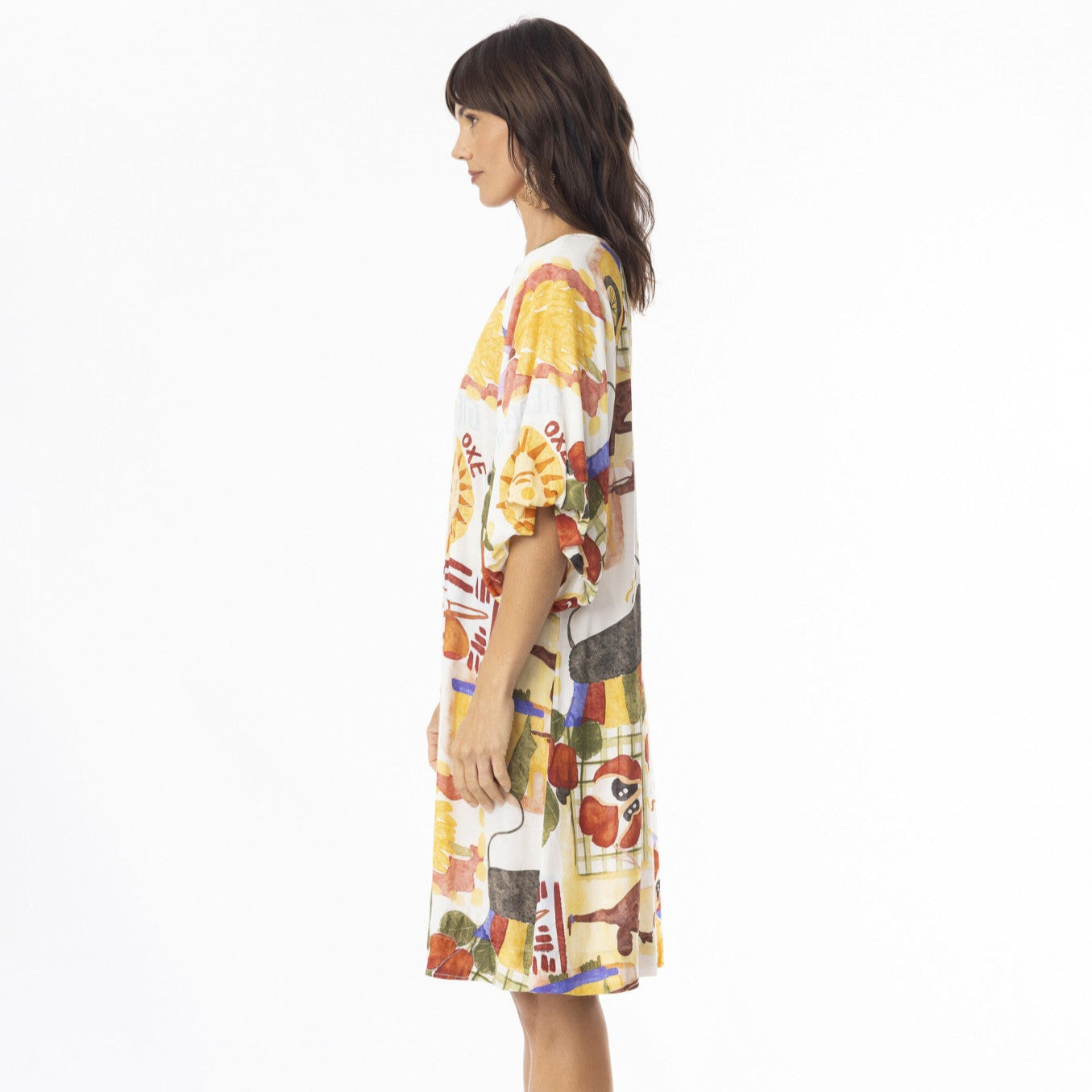 Orientique Escape Puff Sleeve Dress