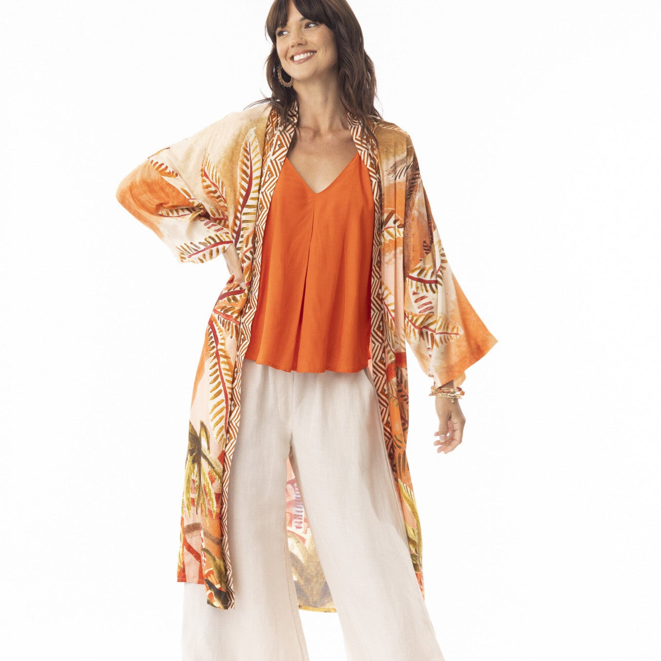 Orientique Escape Long Wrap Top