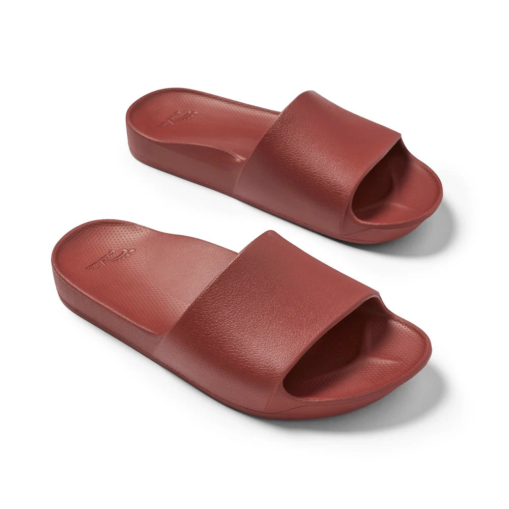 Archies Arch Support Slides Sangria Red