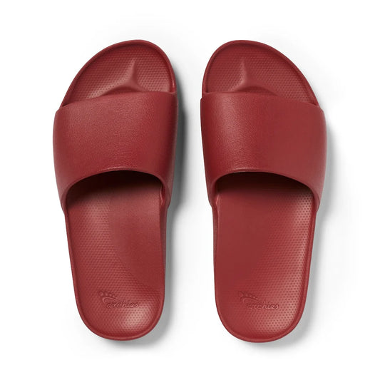 Archies Arch Support Slides Sangria Red