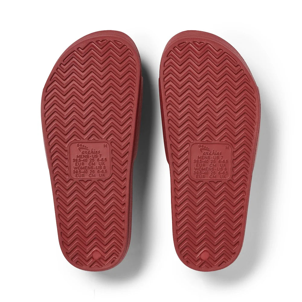 Archies Arch Support Slides Sangria Red