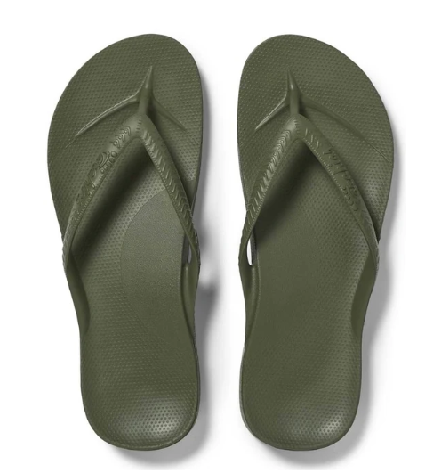 Archies Arch Support Thongs Khaki
