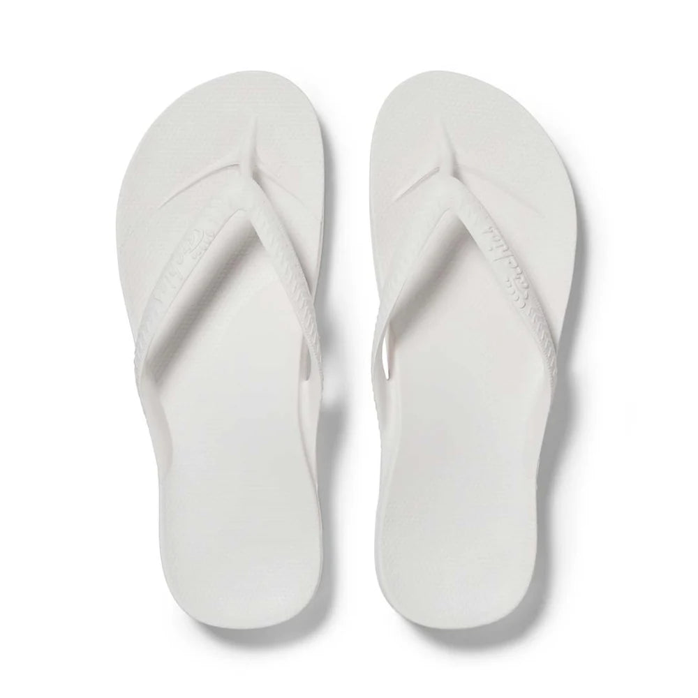 Archies Arch Support Thongs White