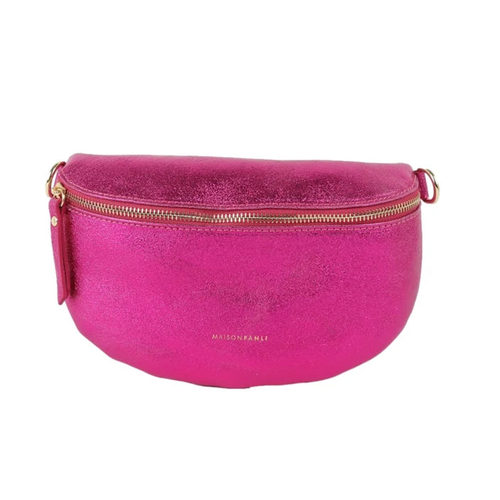 MAISON FANLI Metallic Leather Bum Bag