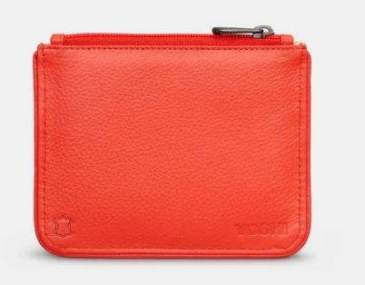 Yoshi Beautiful Butterflies Zip Top Leather Purse