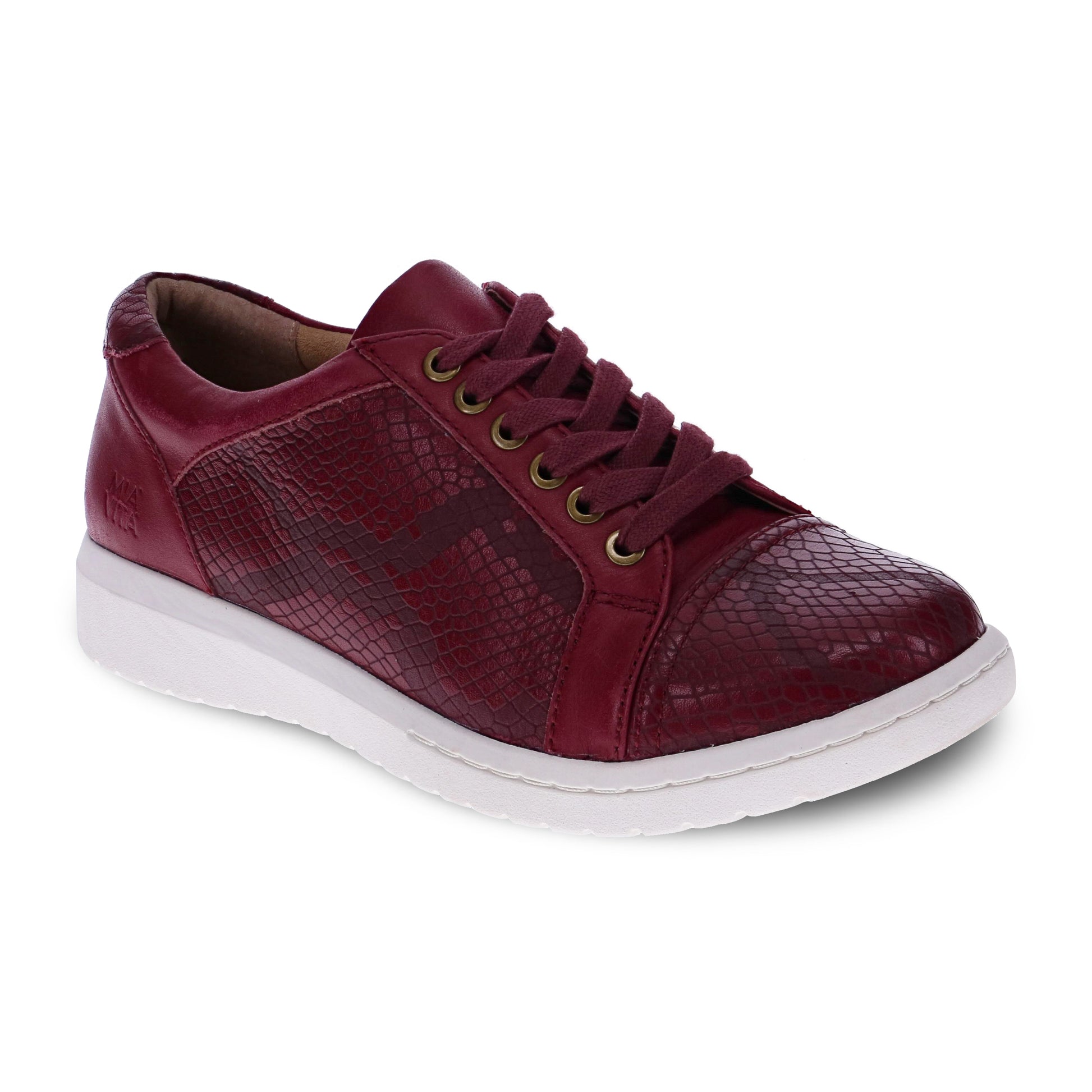 Mia Vita Belinda Sneaker Burgundy Croc