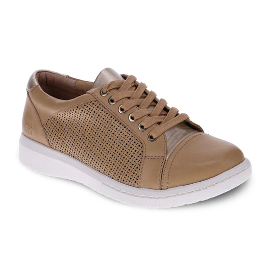 Mia Vita Belinda Laser Cut Sneaker Gold