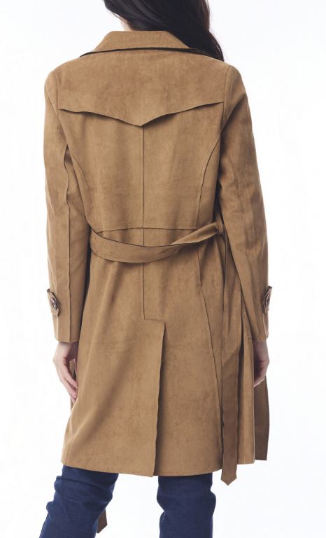 Orientique Solid Trench Coat Belted