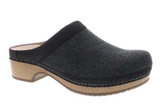 Dansko Bethann Charcoal Wool Clog