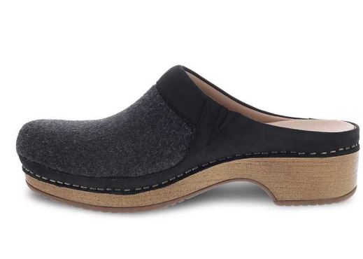 Dansko Bethann Charcoal Wool Clog