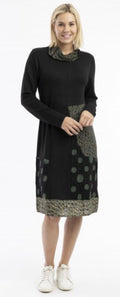 Orientique Bohemian Rhapsody Patch Cowl Dress