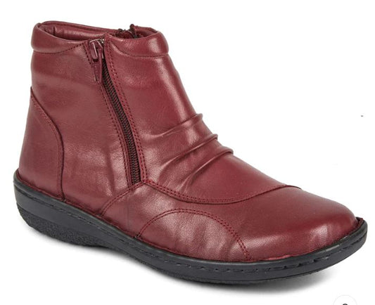 Planet Break Ankle Boots - Cherry