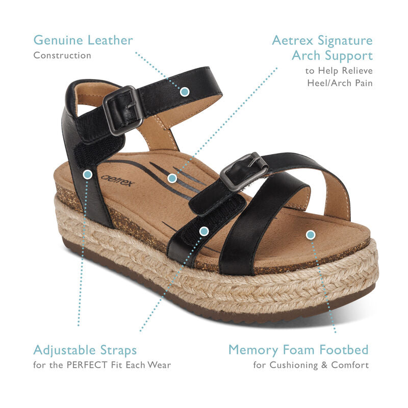 Aetrex Paula Platform Sandal