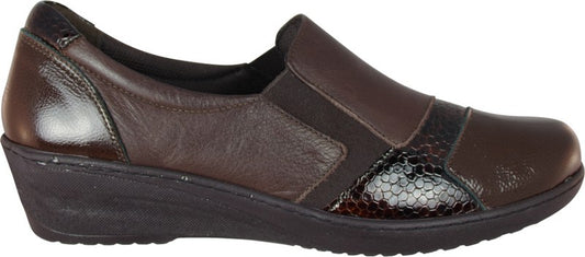 Cabello CP461-18 Chocolate Patent Loafer 