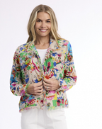 Orientique Camellias Jacket Fringe