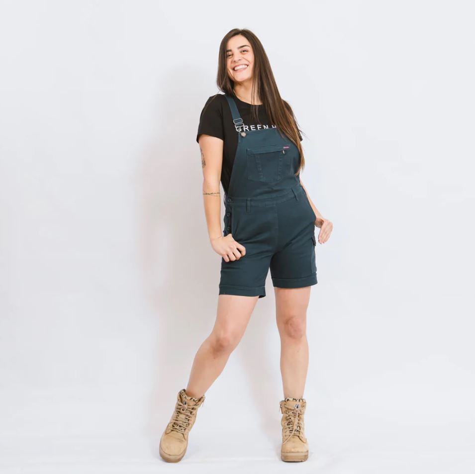 Green Hip All Women Shortalls Green