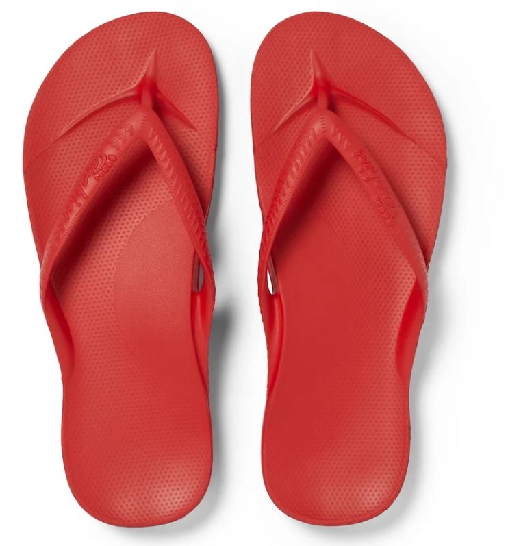 Archies Arch Support Thongs Chilli Red