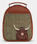 Yoshi Leather and Harris Tweed Highland Cow Back Pack