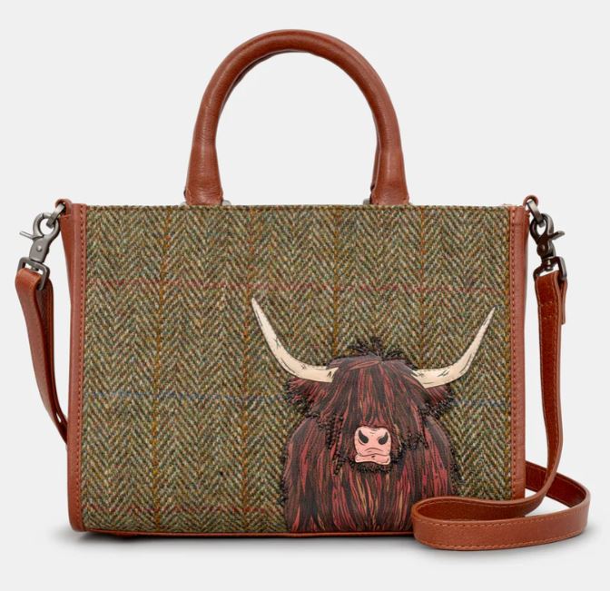 Yoshi Leather and Harris Tweed Highland Cow Grab Bag