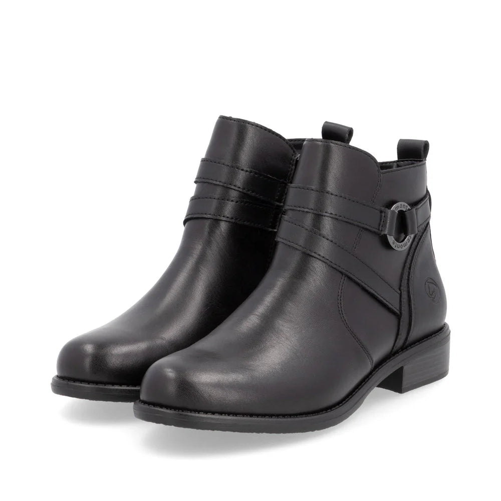 Remonte Flat Zip-Up Ankle Boots D0F77-00