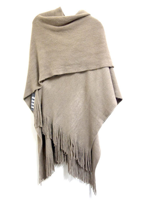 Cinnamon Fringed Wrap Tan