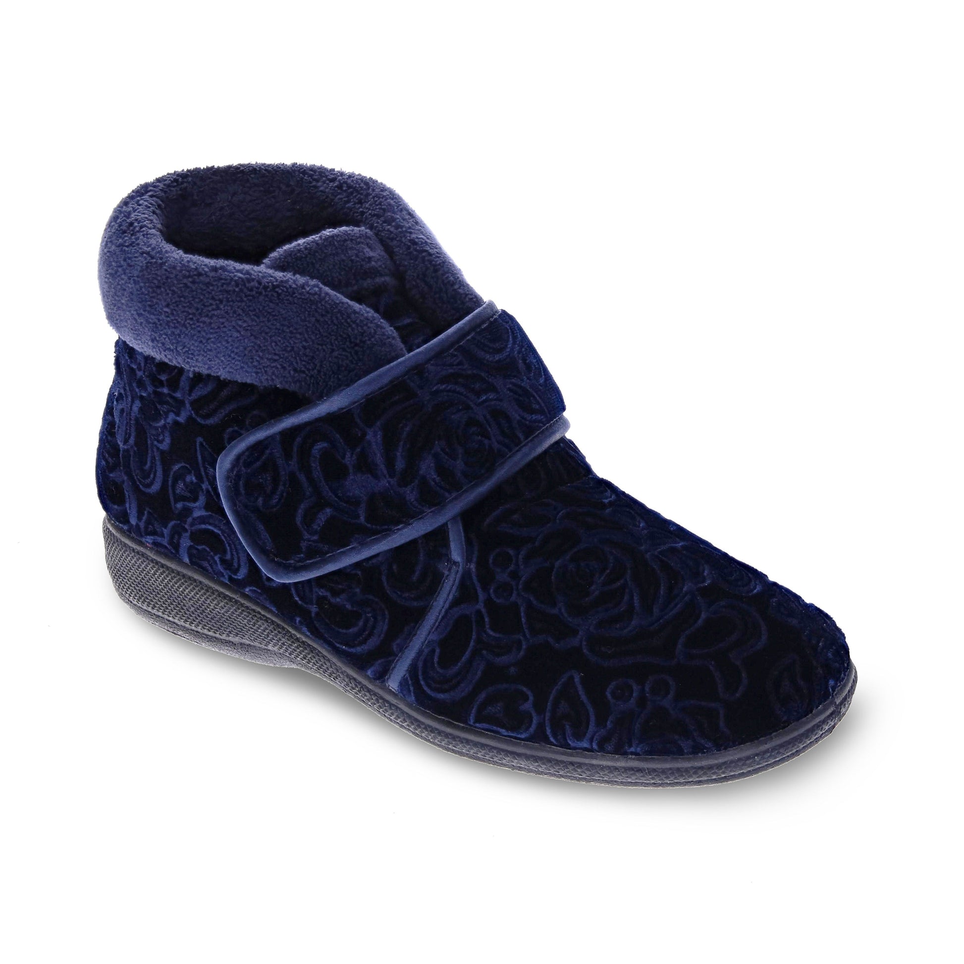 Scholl Dale Slippers - Blue Emboss