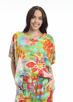 Orientique Digital Top Boxy Tropical Floral