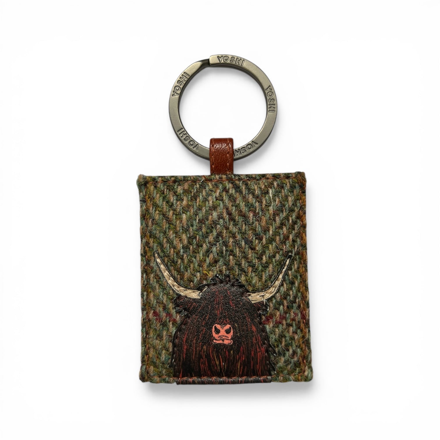 Yoshi Leather Highland Cow Keyring
